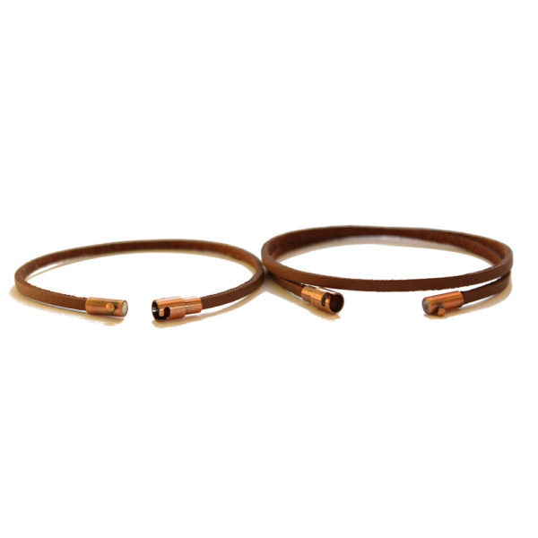 Leather couple bracelet