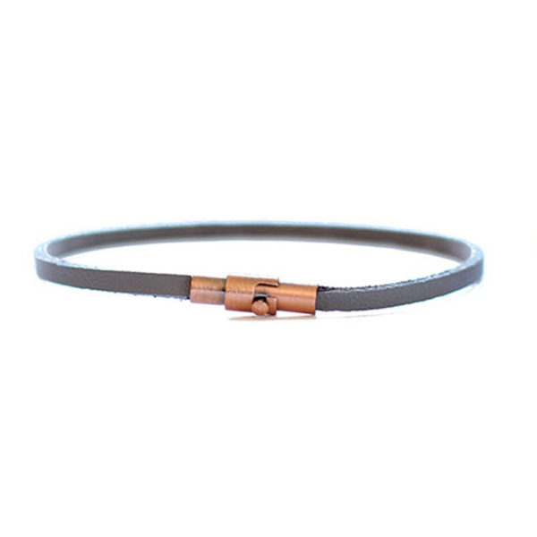 Nautical thin leather bracelet