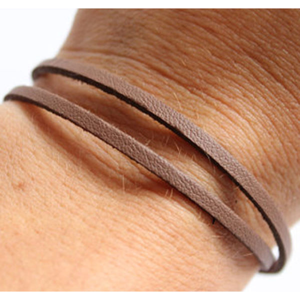 brown leather wrap bracelet