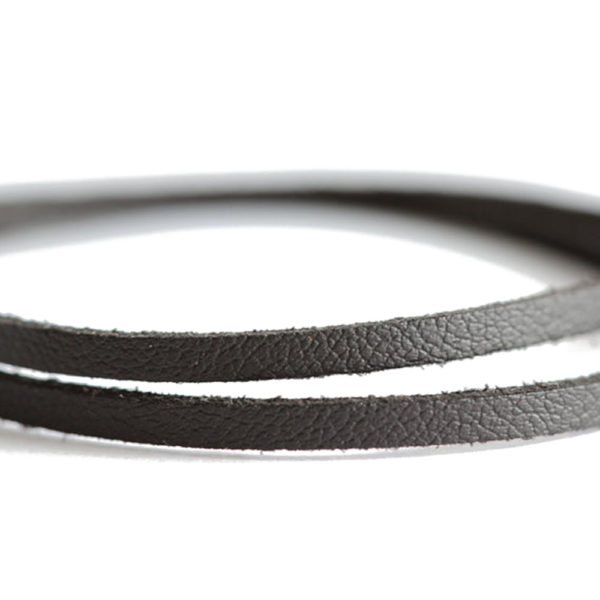 black leather wrap bracelet