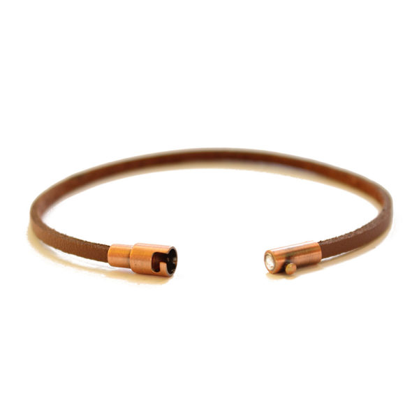 brown thin leather bracelet